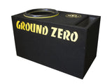 Ground Zero GZIB 3800SPL - viršutinė dalis su apvalia anga ir logotipu