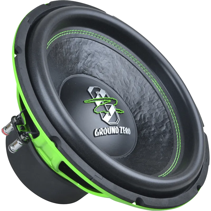 Ground Zero GZIW 12SPL GREEN, automobilinis žemų dažnių garsiakalbis