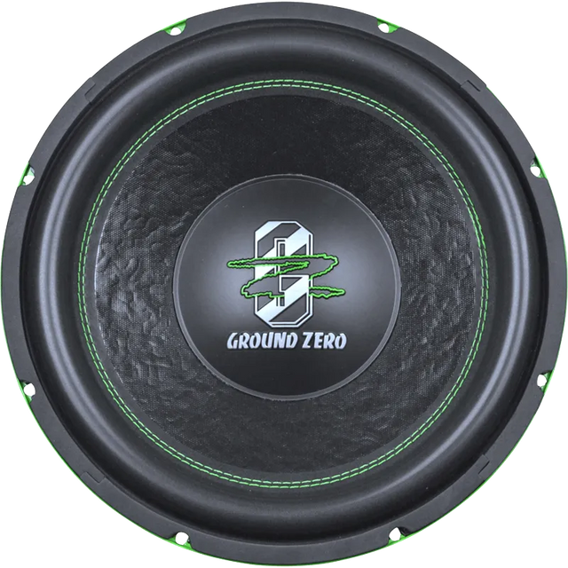 Ground Zero GZIW 12SPL GREEN, automobilinis žemų dažnių garsiakalbis