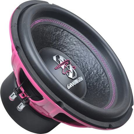 Ground Zero GZIW 12SPL PINK, automobilinis žemų dažnių garsiakalbis