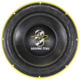 Ground Zero GZNW 15SPL-Xflex - Garsiakalbio priekinė dalis su geltonu apvadu