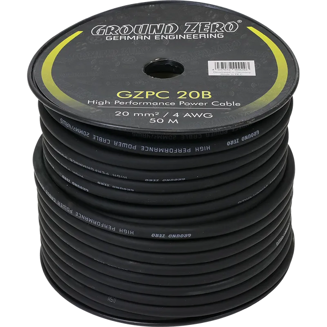 Ground Zero GZPC 20B. CCA aukštos klasės maitinimo kabelis