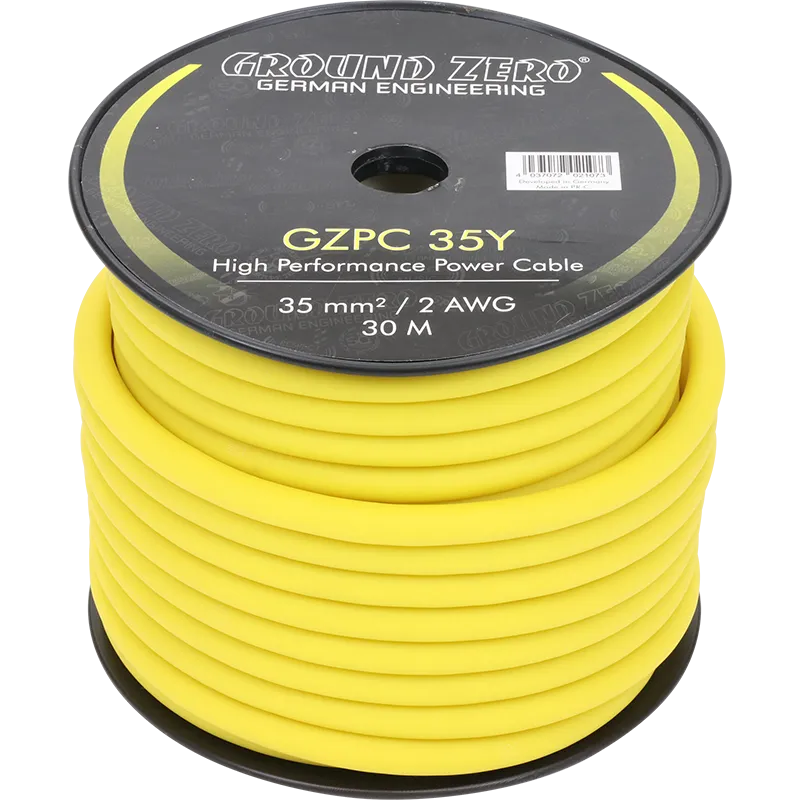 Ground Zero GZPC 35Y. CCA aukštos klasės maitinimo kabelis