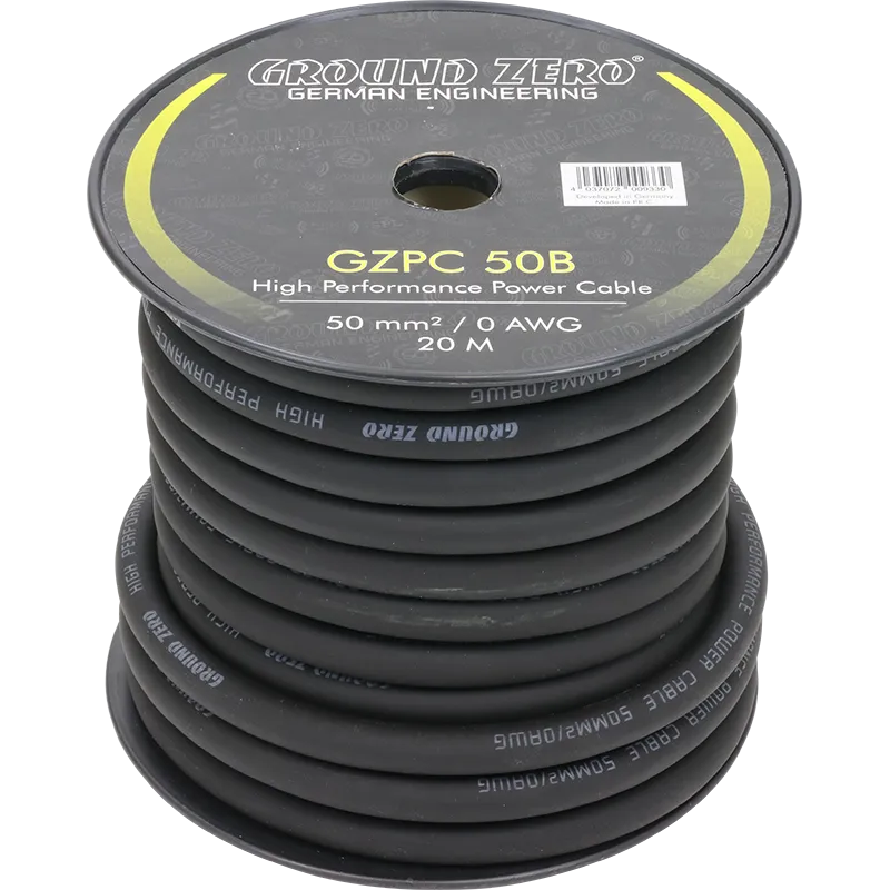 Ground Zero GZPC 50B. CCA aukštos klasės maitinimo kabelis