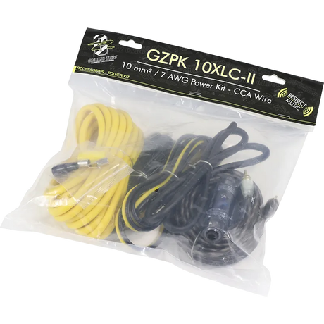 Ground Zero GZPK 10XLC-II, 10 mm² CCA maitinimo kabelio montavimo rinkinys