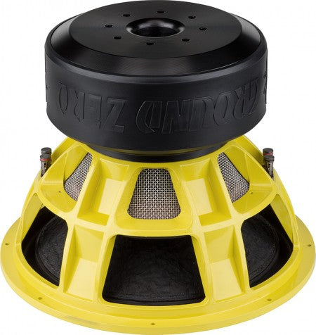 Ground Zero GZPW 15SPL Limited - Geltonas korpusas su metalinėmis grotelėmis