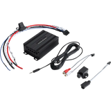Ground Zero GZRA 450.1-MICRO - visi laidai ir RCA jungtys su valdymo moduliuku