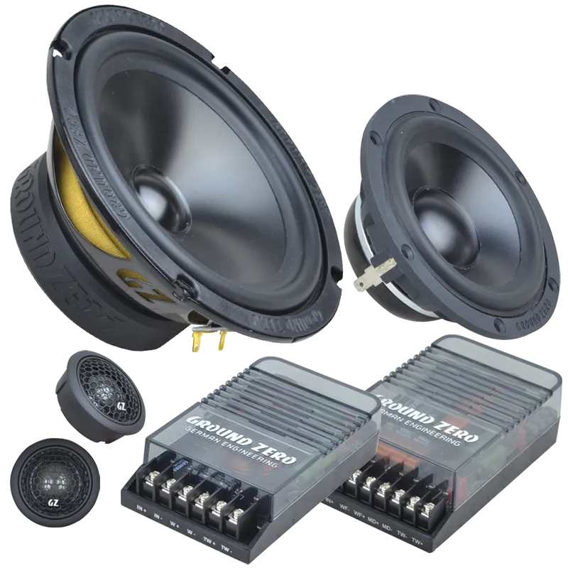 Ground Zero GZRC 165.3SQ, 3-jų juostų 16.5cm komponentiniai garsiakalb