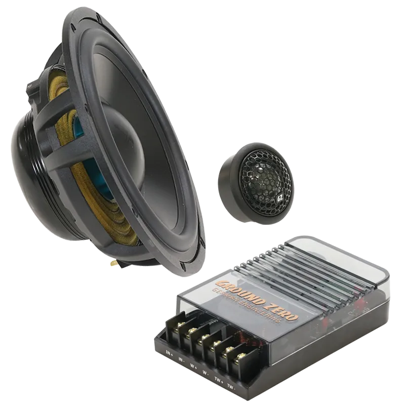 Ground Zero GZUC 165.2SQ, 2-jų juostų komponentiniai garsiakalbiai