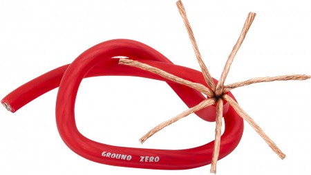 Ground Zero maitinimo kabelis 10mm2 SOFT 50m raudonas
