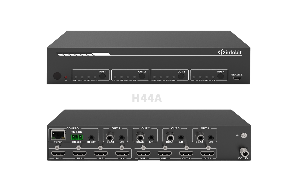 iMatrix H44A komutatorius, 4x4, 4K60 HDMI