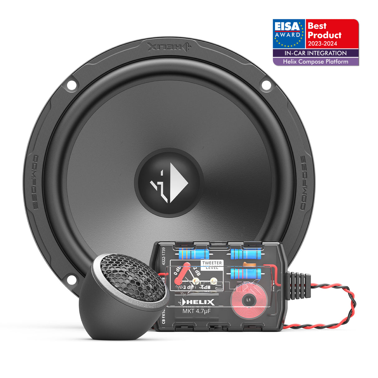Helix Compose CB K165.2-S3, 120W component speakers