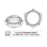HELIX CFMK100 BMW.4 (+FDM) - Du brėžiniai adapterio dalių ir užrašas