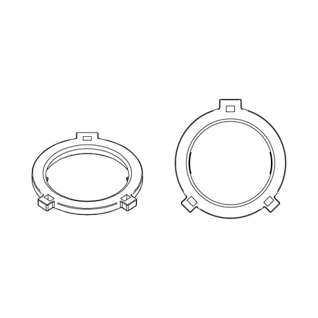 HELIX CFMK20 VW.2 -Volkswagen - Du apvalūs adapteriai su tvirtinimo detalėmis