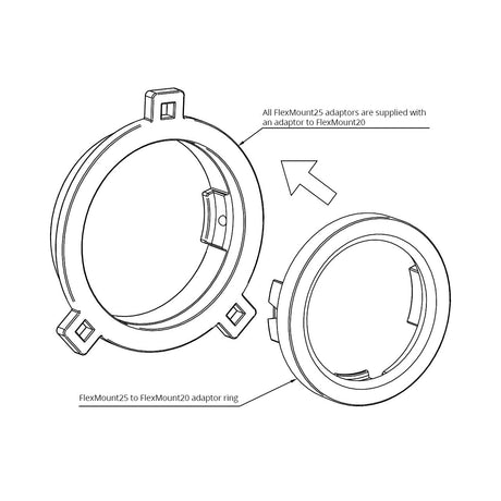 HELIX CFMK25 VW.1 -Volkswagen - Adapterio žiedas ir jo prijungimo detalė