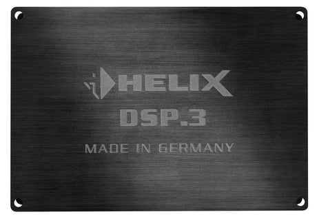 HELIX DSP 3, signalų procesorius - Šlifuoto metalo paviršius su įspaustais užrašais