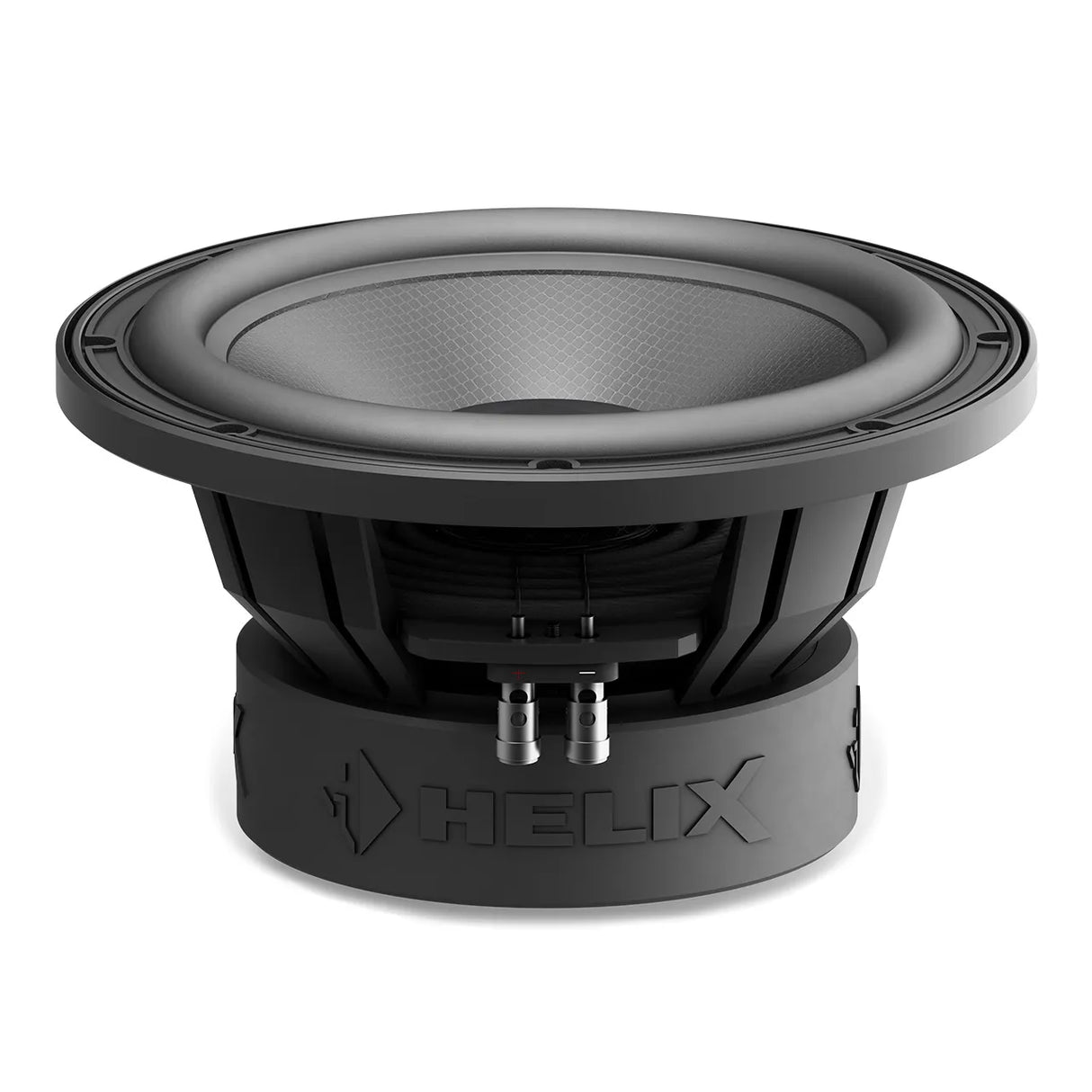 HELIX IQ W8-DVC2 - Garsiakalbio jungtys ir logotipas iš arti