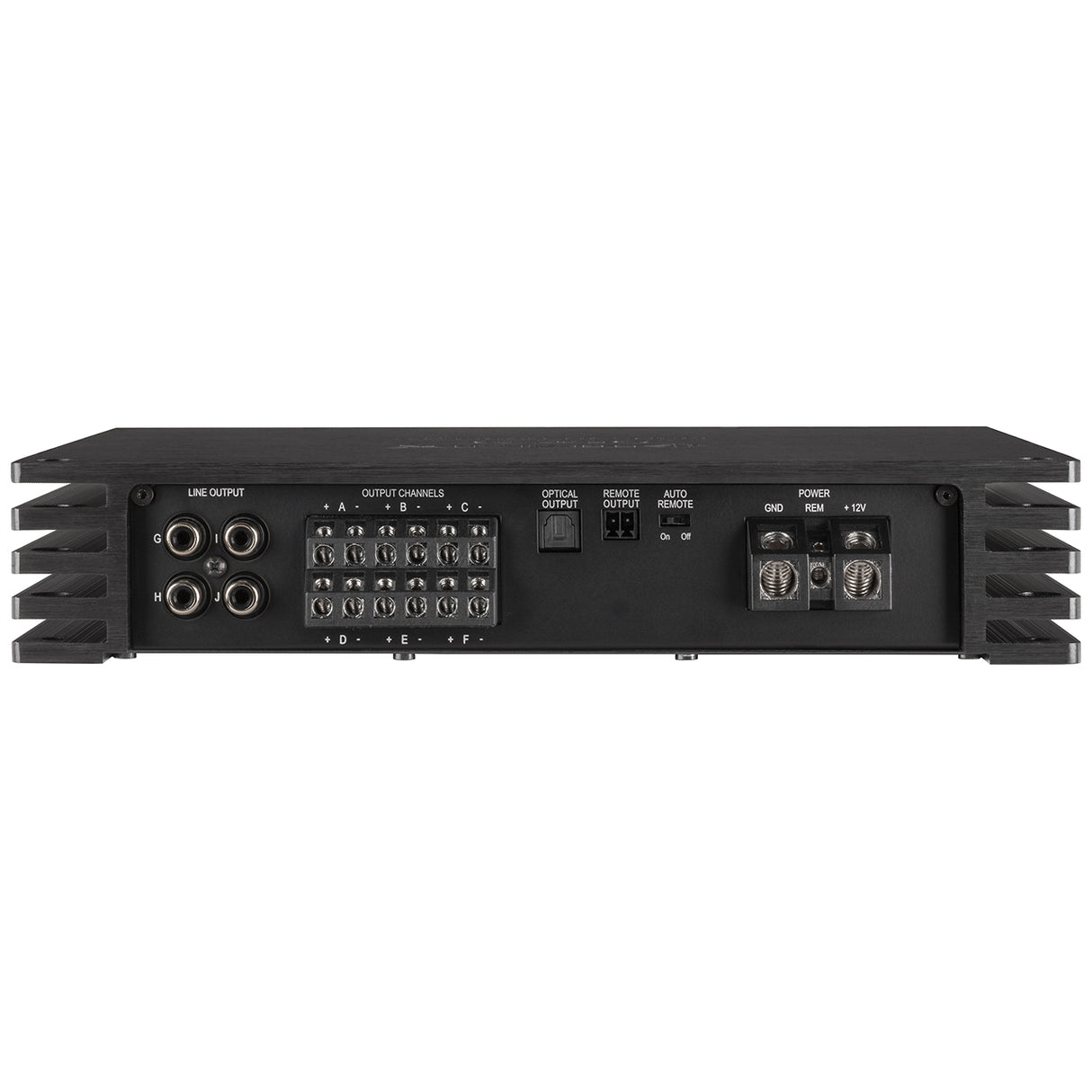 HELIX P SIX DSP ULTIMATE - Galinė panelė su jungtimis ir aušintuvu