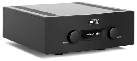 Hegel H590, integruotas stereo stiprintuvas - Priekinė panelė su ekrano ir valdymo elementais