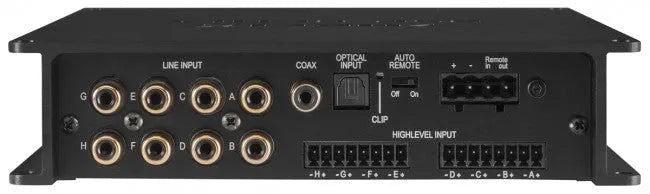 Helix DSP Ultra, signalų procesorius - Galinė panelė su daugybe jungčių