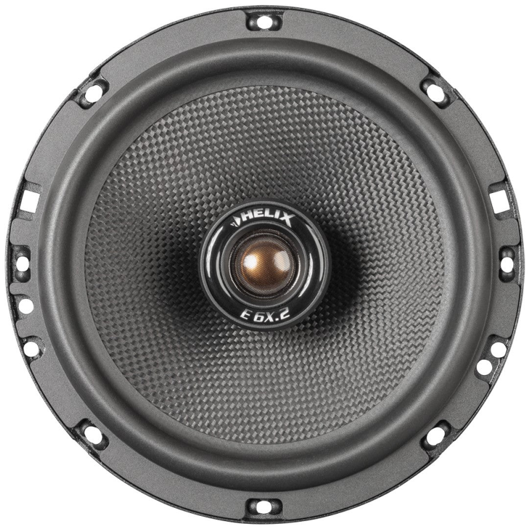 Helix E6 X.2 - Garsiakalbio vidurys su logotipu ir modeliu