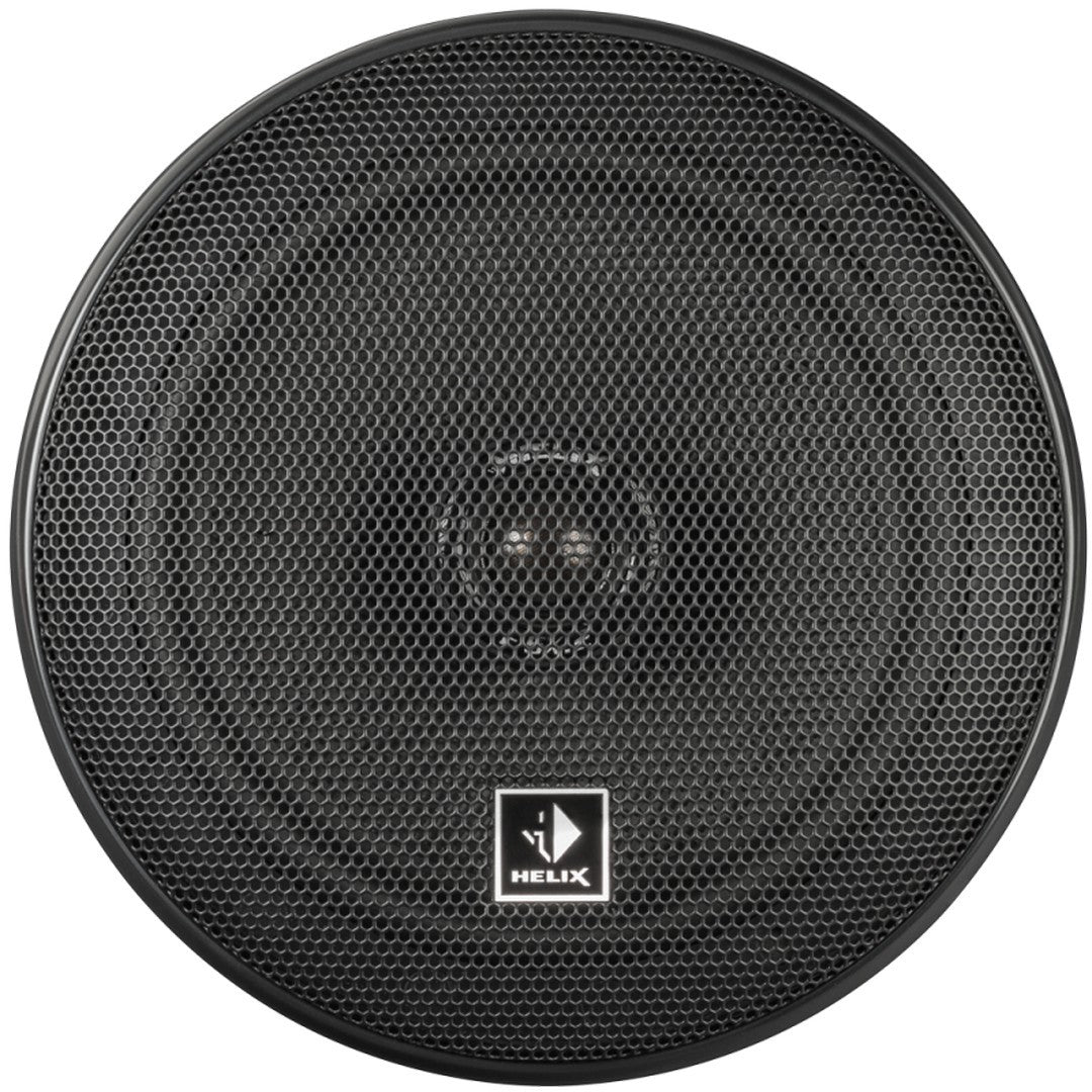 Helix E6 X.2 - garsiakalbio grotelės su logotipu iš arti