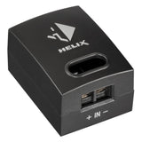 Helix E6 X.2 - priekinė panelė su jungtimis ir logotipu