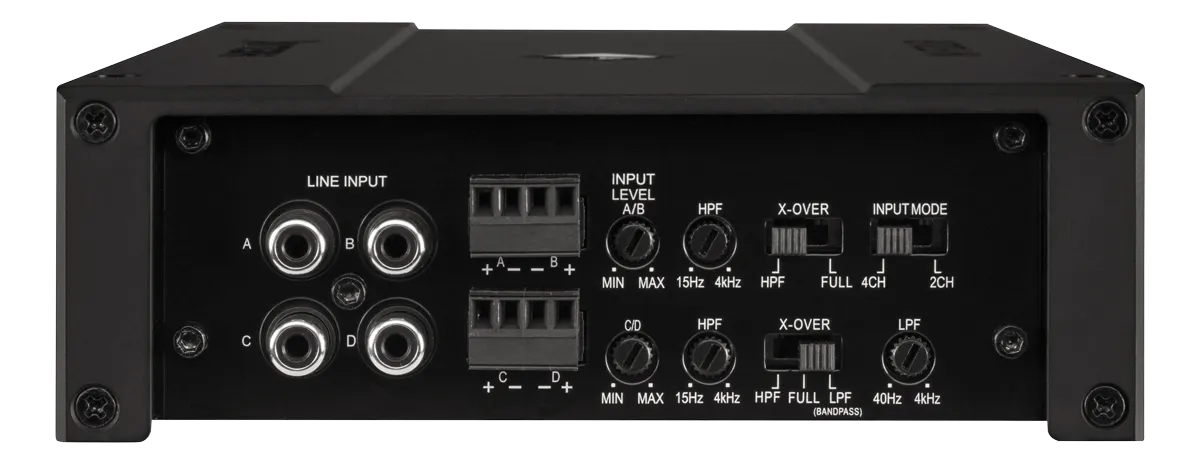 Helix M FOUR garso stiprintuvas, 4x100W D-klasė High input