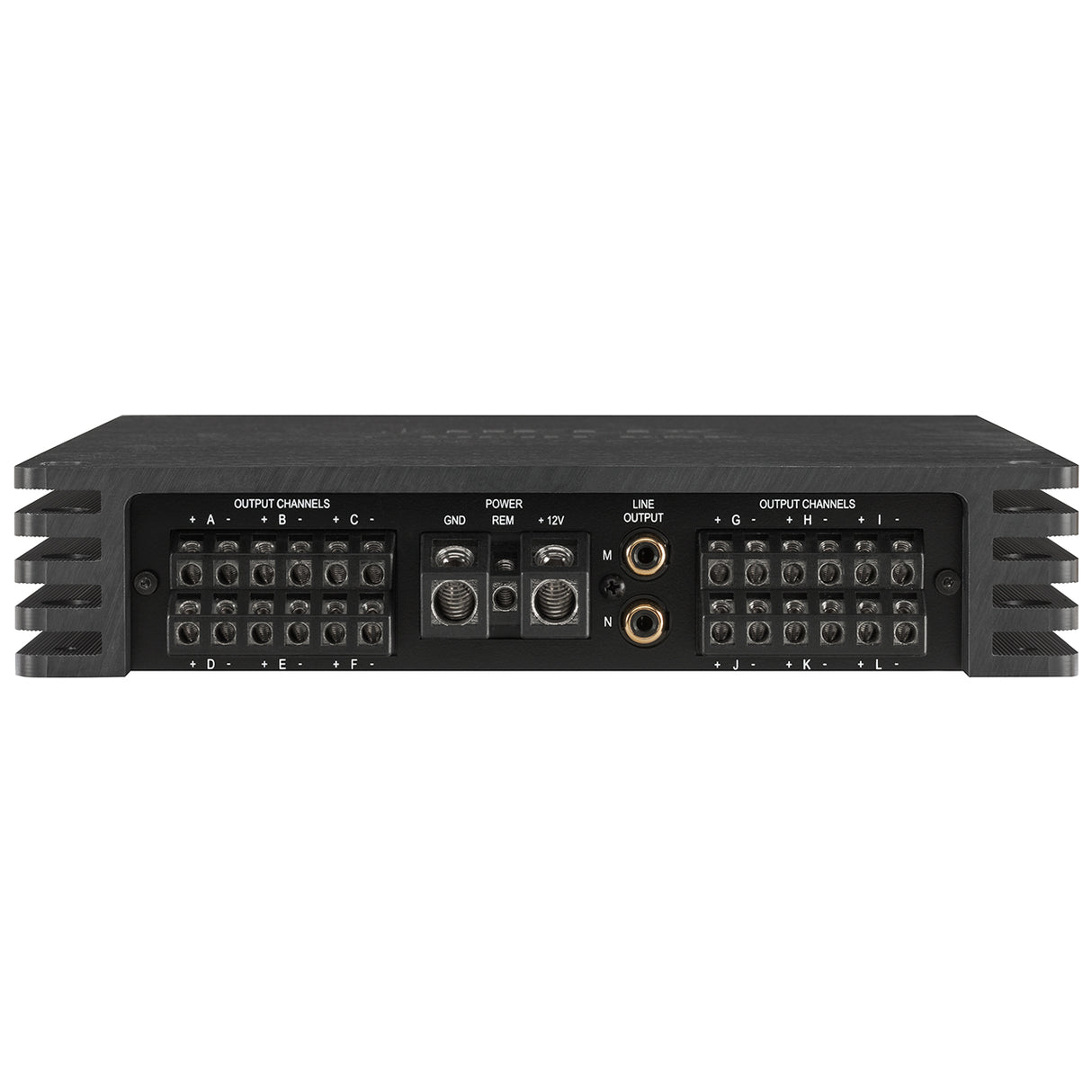 Helix V TWELVE DSP MK2 - Galinė panelė su jungtimis ir išėjimais