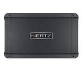 Hertz HCP 4DK, automobilinis garso stiprintuvas - viršutinė panelė su logotipu