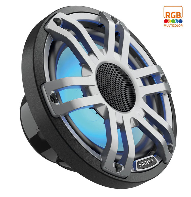 Hertz HMX 6.5 S-LD-G, Marine Hi-End koaksialinis garsiakalbis su RGB LED apšvietimu 150W