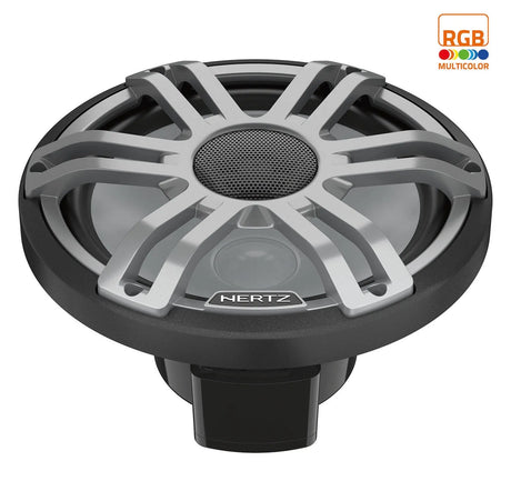 Hertz HMX 8 S-LD-G, 8.8" Marine Hi-End koaksialiniai garsiakalbiai 200W, su RGB LED apšvietimu