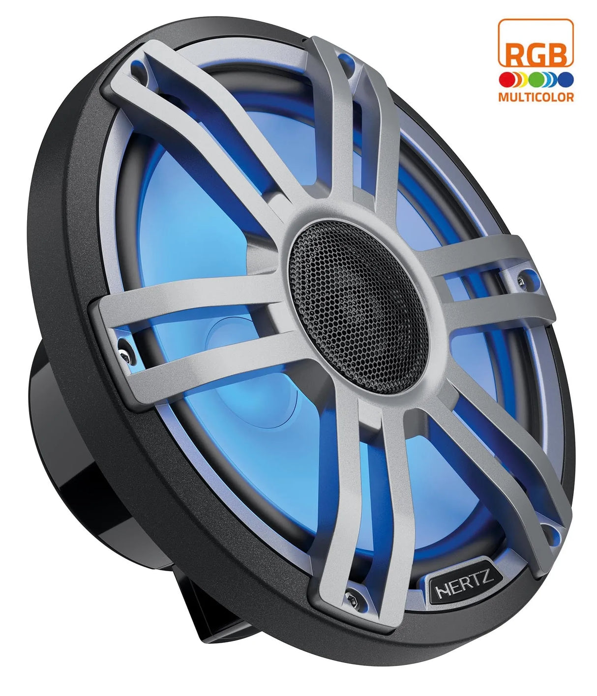 Hertz HMX 8 S-LD-G, 8.8" Marine Hi-End koaksialiniai garsiakalbiai 200W, su RGB LED apšvietimu