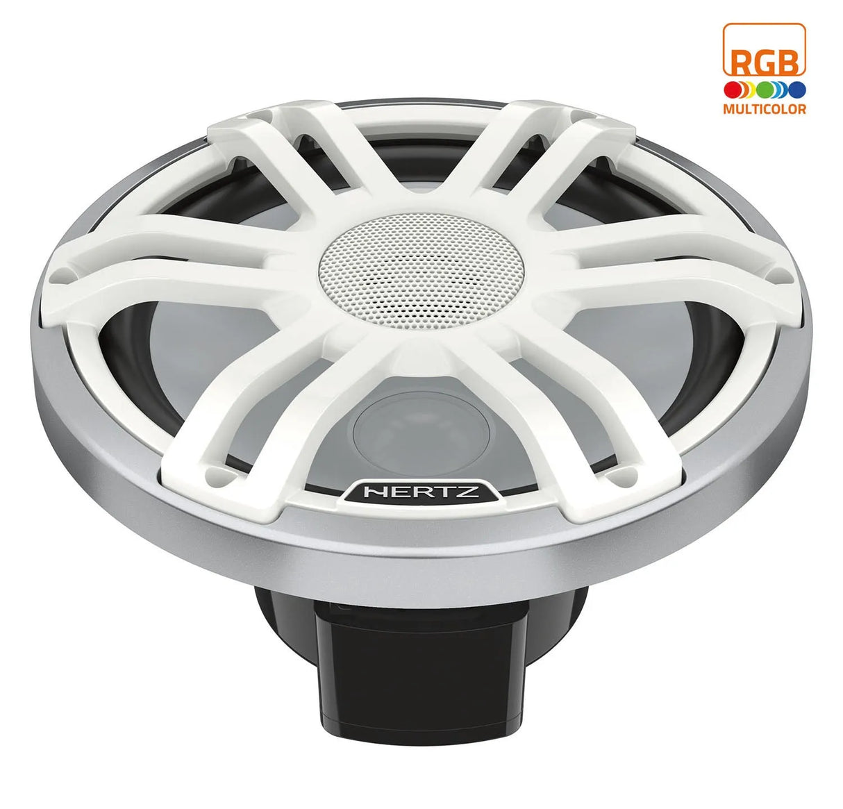Hertz HMX 8 S-LD-SW, 8.8" Marine Hi-End koaksialiniai garsiakalbiai 200W, su RGB LED apšvietimu