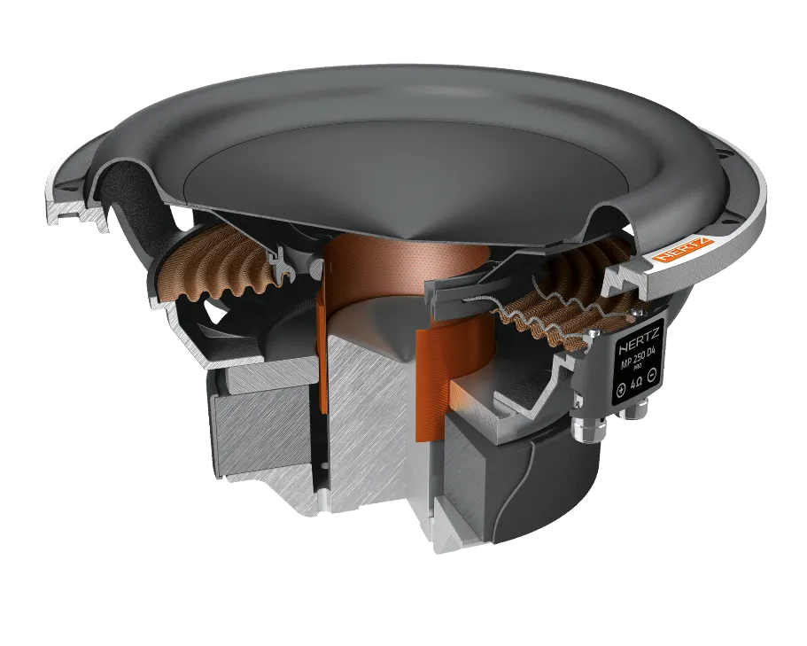 Hertz MP 250 D4.3 PRO automobilinis žemų dažnių garsiakalbis