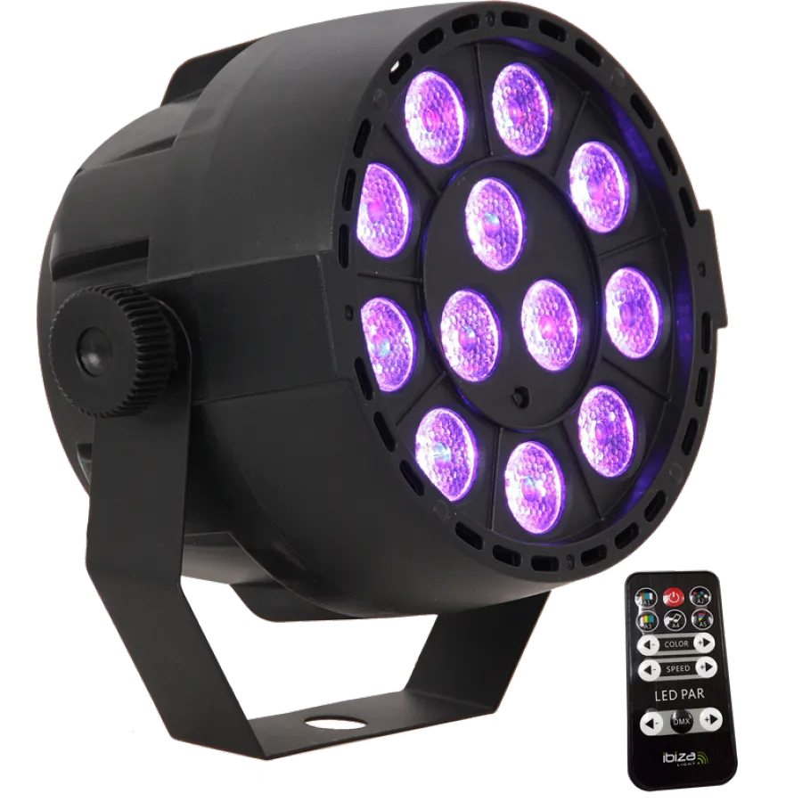 IBIZA Light PAR-MINI-RGB3, Šviesos efektas 12x3W RGB LED