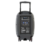 IBIZA Light & Sound PORT15UHF-MKII, nešiojama garso sistema su akumuliatoriumi + 2x UHF belaidžiai mikrofonai, USB/SD/AUX/BT