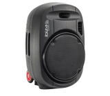 IBIZA Light & Sound PORT15UHF-MKII, nešiojama garso sistema su akumuliatoriumi + 2x UHF belaidžiai mikrofonai, USB/SD/AUX/BT