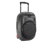 IBIZA Light & Sound PORT15UHF-MKII, nešiojama garso sistema su akumuliatoriumi + 2x UHF belaidžiai mikrofonai, USB/SD/AUX/BT