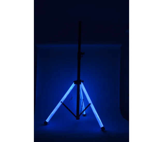 IBIZA Light & Sound SS03-LED, stovas garso kolonėlei su LED pašvietimu - stovas su mėlynu LED apšvietimu
