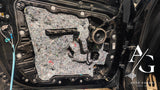 BMW X5 G05, garso izoliacija ir garso aparatūra - Durų apmušalo vidus su garsiakalbiu