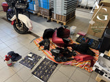 Harley Davidson, patobulinta garso aparatūra - Išardytos detalės, garsiakalbiai ir įrankiai