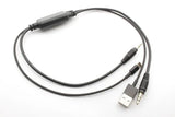 IPhone6-BMW 3,5 įėjimo adapteris magnetolai BMW 50cm - Adapteris su USB ir 3,5mm jungtimis