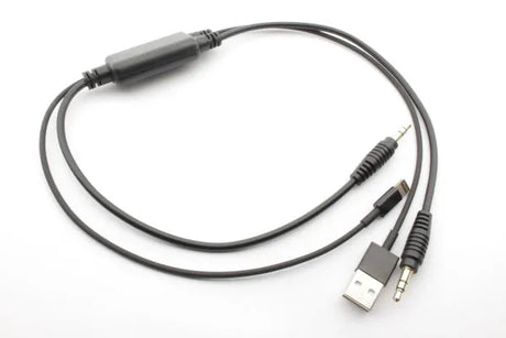 IPhone6-BMW 3,5 įėjimo adapteris magnetolai BMW 50cm - Adapteris su USB ir 3,5mm jungtimis