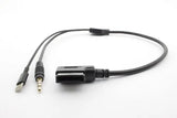 IPhone6-MB 3,5 įėjimo adapteris magnetolai MB 50cm - Adapteris su dviem skirtingais jungčių galais