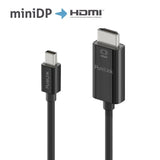 IS2101-020 Premium Active 4K Mini DisplayPort į HDMI Type A kabelis, iSeries, 2m, juodas