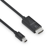 IS2101-020 Premium Active 4K Mini DisplayPort į HDMI Type A kabelis, iSeries, 2m, juodas
