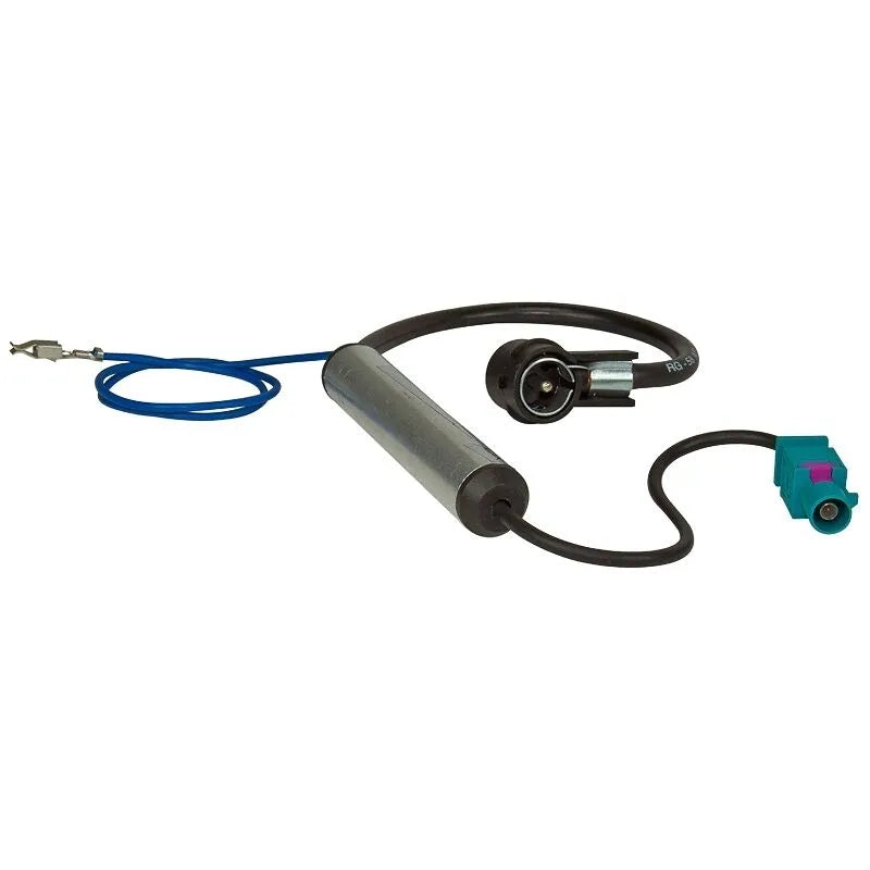ISO-Antenna adapter Fakra (Z) with phantom power supply (active) Audi all models