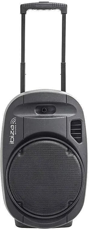 Ibiza-Sound PORT 12UHF-MKII, nešiojama garso sistema su akumuliatoriumi + 2x UHF belaidžiai mikrofonai, USB/SD/AUX/BT