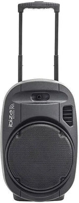 Ibiza-Sound PORT 12UHF-MKII, nešiojama garso sistema su akumuliatoriumi + 2x UHF belaidžiai mikrofonai, USB/SD/AUX/BT